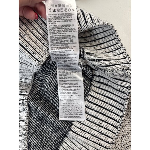 Guess Los Angeles Mens Large Shawl Collar Sweater Grey Black Knit Retro Style - Picture 6 of 7